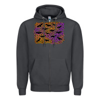 Smoke halloween leopard bat background Zipper Hoodie - AdoDesignShop