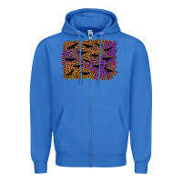 True Royal halloween leopard bat background Zipper Hoodie - AdoDesignShop
