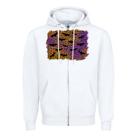 White halloween leopard bat background Zipper Hoodie - AdoDesignShop