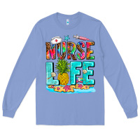 Colony Blue nurse life summer Long Sleeve Tee - AdoDesignShop