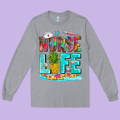 Nurse Life Summer Long Sleeve Tee Designed By Adodesignshop