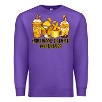 Purple Childhood Cancer Awareness coffee cups Premium Sweatshirt - NancyCooperArtShop