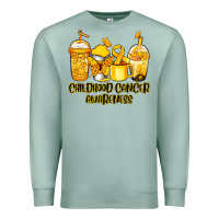 Seafoam Childhood Cancer Awareness coffee cups Premium Sweatshirt - NancyCooperArtShop