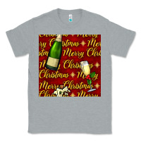Heather Grey merry christmas champagne seamless pattern Classic Tee - BundleAndBundleShop