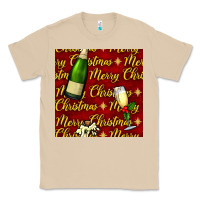 Mushroom merry christmas champagne seamless pattern Classic Tee - BundleAndBundleShop