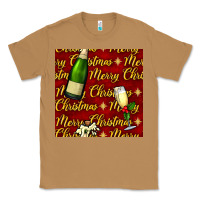 Toasted Coconut merry christmas champagne seamless pattern Classic Tee - BundleAndBundleShop