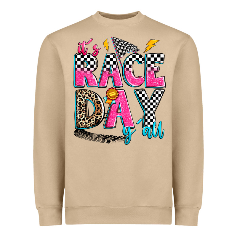 It's Race Day Y'all Heavyweight Sweatshirt by Zillion Design Studio | Teevron