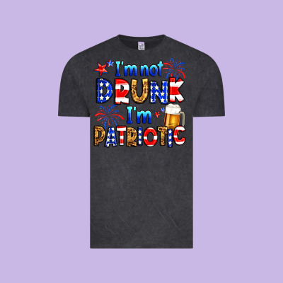 I'm Not Drunk I'm Patriotic Vintage Tee Designed By Neo Western
