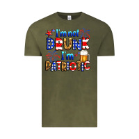 Vintage Olive I'm not drunk I'm patriotic Vintage Tee - Neo Western