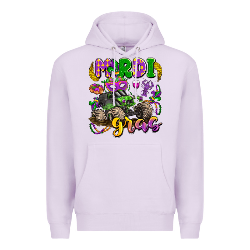 Mardi Gras Monster Truck Premium Hoodie by LillyAllenDesigns | Teevron