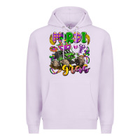 Lilac mardi gras monster truck Premium Hoodie - LillyAllenDesigns