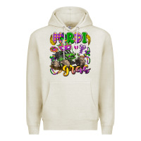 Oatmeal Heather mardi gras monster truck Premium Hoodie - LillyAllenDesigns