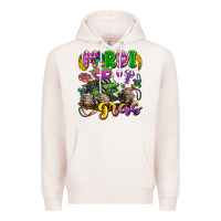 Pale Pink mardi gras monster truck Premium Hoodie - LillyAllenDesigns