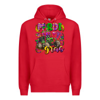 Red mardi gras monster truck Premium Hoodie - LillyAllenDesigns