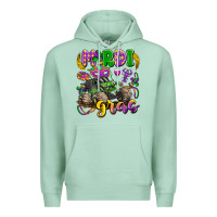 Seafoam mardi gras monster truck Premium Hoodie - LillyAllenDesigns