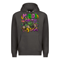 Smoke mardi gras monster truck Premium Hoodie - LillyAllenDesigns