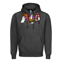Charcoal Heather halloween boo Zipper Hoodie - AdoDesignShop