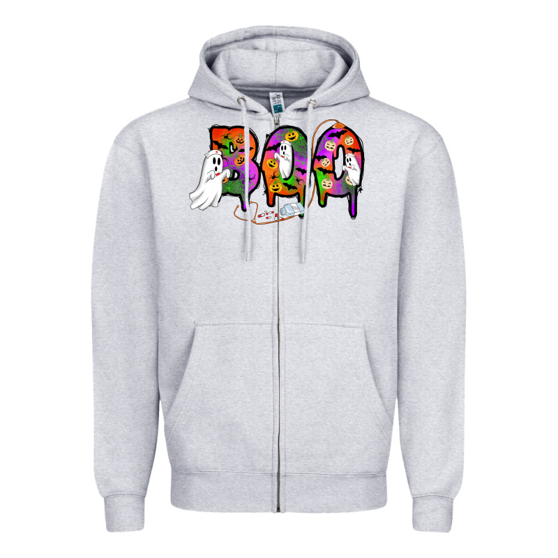 Halloween Boo Zipper Hoodie by AdoDesignShop | Teevron