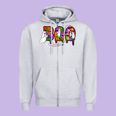 Halloween Boo Zipper Hoodie Designed By Adodesignshop