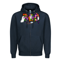 Navy halloween boo Zipper Hoodie - AdoDesignShop