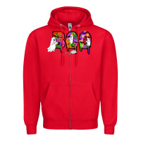 Red halloween boo Zipper Hoodie - AdoDesignShop