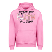Fuchsia Pink Oceans Deep My Faith Will Stand Urban Hoodie - Bettercallsaul