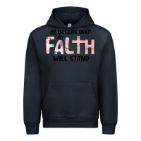 Navy Oceans Deep My Faith Will Stand Urban Hoodie - Bettercallsaul