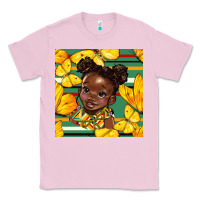 Bubblegum Pink juneteenth afro girl seamless pattern Classic Tee - BundleAndBundleShop