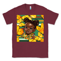 Juneteenth Afro Girl Seamless Pattern Classic Tee | Teevron