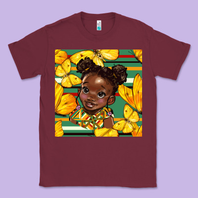 Juneteenth Afro Girl Seamless Pattern Classic Tee Designed By Bundleandbundleshop