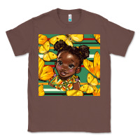 Chestnut juneteenth afro girl seamless pattern Classic Tee - BundleAndBundleShop