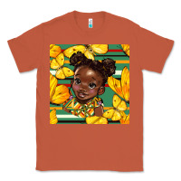 Copper juneteenth afro girl seamless pattern Classic Tee - BundleAndBundleShop