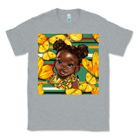 Heather Grey juneteenth afro girl seamless pattern Classic Tee - BundleAndBundleShop