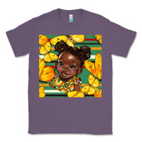 Lavender juneteenth afro girl seamless pattern Classic Tee - BundleAndBundleShop