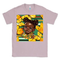 Lilac juneteenth afro girl seamless pattern Classic Tee - BundleAndBundleShop