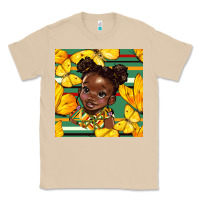 Mushroom juneteenth afro girl seamless pattern Classic Tee - BundleAndBundleShop