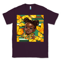 Plum juneteenth afro girl seamless pattern Classic Tee - BundleAndBundleShop