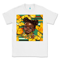 White juneteenth afro girl seamless pattern Classic Tee - BundleAndBundleShop