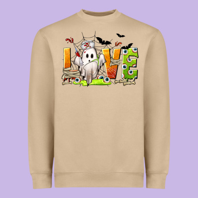 Love Nurse Halloween Heavyweight Sweatshirt Designed By Texasbilliewilder