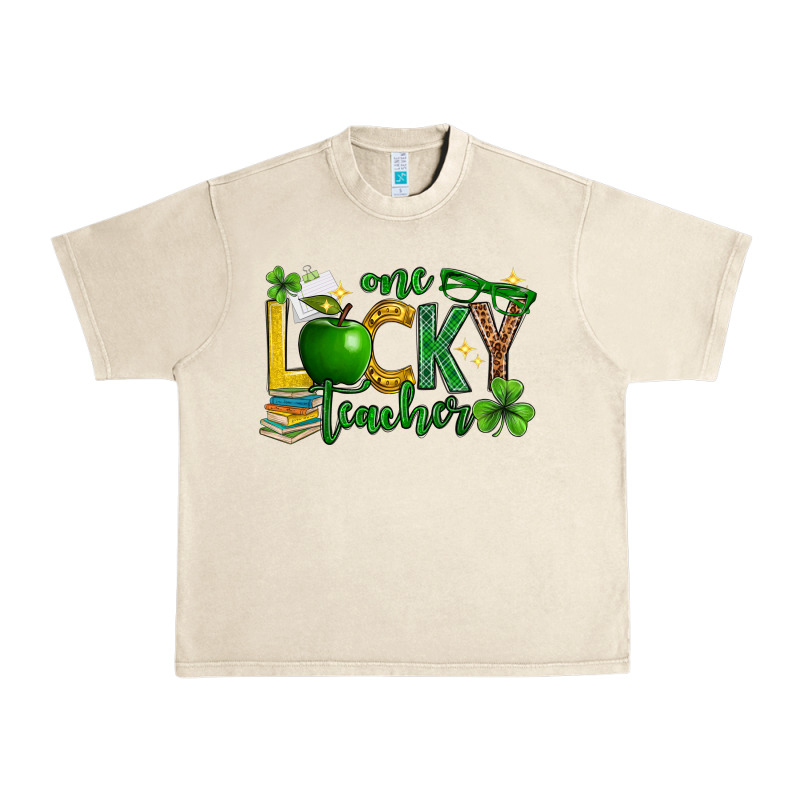 St. Patrick's Day One Lucky Teacher Urban Heavy Tee by Neo Western | Teevron