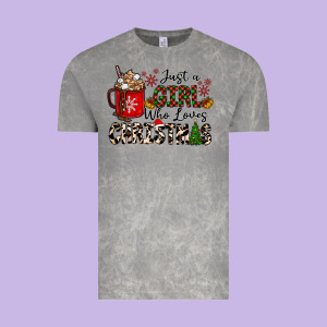 Just A Girl Who Loves Christmas Vintage Tee Designed By Cowhidedigitalart