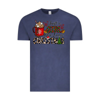 Vintage Denim just a girl who loves christmas Vintage Tee - CowhideDigitalArt