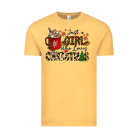 Vintage Mustard just a girl who loves christmas Vintage Tee - CowhideDigitalArt