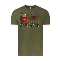 Vintage Olive just a girl who loves christmas Vintage Tee - CowhideDigitalArt