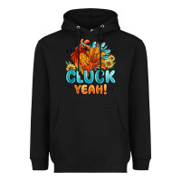 Black cluck yeah Heavyweight Hoodie - MaliasSmallBusiness