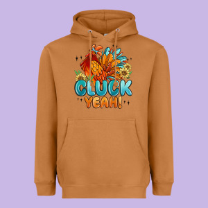 Cluck Yeah Heavyweight Hoodie Designed By Maliassmallbusiness