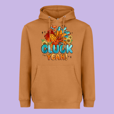 Cluck Yeah Heavyweight Hoodie Designed By Maliassmallbusiness