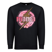 Black mama lightning bolt valentine s day Premium Sweatshirt - MaliasSmallBusiness