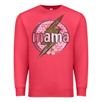 Cardinal mama lightning bolt valentine s day Premium Sweatshirt - MaliasSmallBusiness