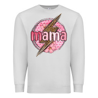 Dove Grey mama lightning bolt valentine s day Premium Sweatshirt - MaliasSmallBusiness